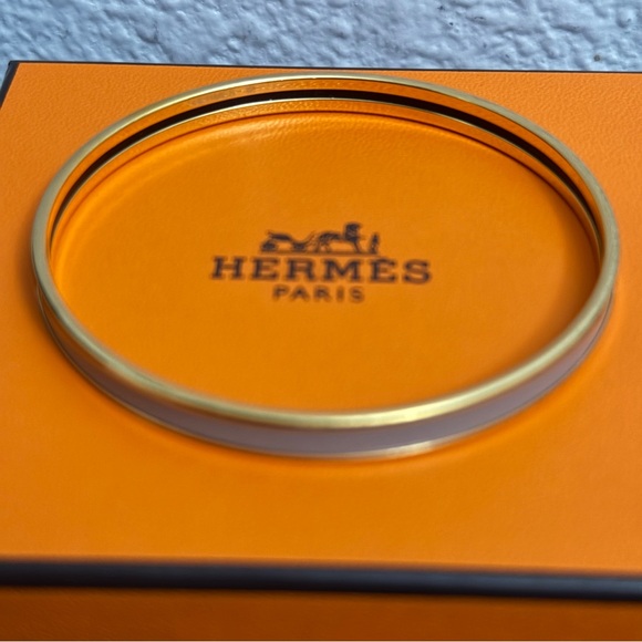 Hermès Uni Bangle Marron Glacé - Picture 7 of 10